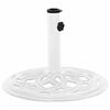 vidaXL Base para guarda-sol ferro fundido 44x44x31 cm branco