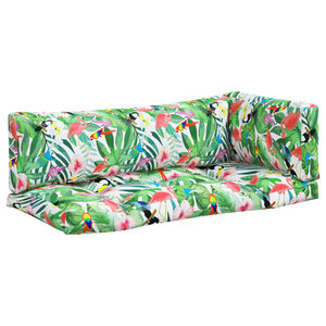 vidaXL Almofad&otilde;es p/ m&oacute;veis de paletes 3 pcs tecido oxford multicor