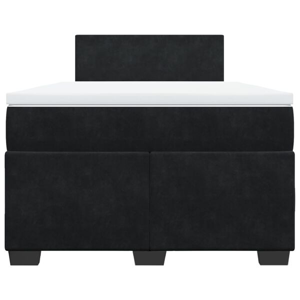 vidaXL Cama boxspring com colch&atilde;o 120x200 cm veludo preto