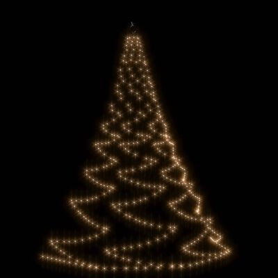 vidaXL Árvore de Natal parede 720 luzes LED 5 m int/ext branco quente