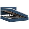 vidaXL Cama com arruma&ccedil;&atilde;o e colch&atilde;o Azul 180 x 200 cm tecido