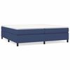 vidaXL Estrutura de cama com molas 200x200 cm tecido azul