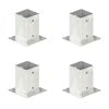 vidaXL Suportes para postes 4 pcs metal galvanizado 91 mm