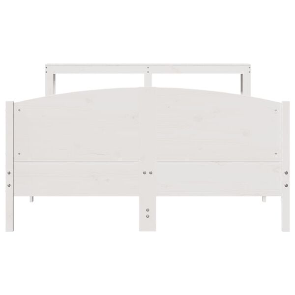 vidaXL Cama sem colch&atilde;o 120x200 cm madeira de pinho maci&ccedil;a branco