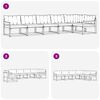 vidaXL Conjunto de Sof&aacute;s para Exterior 6 pcs Natural e Creme