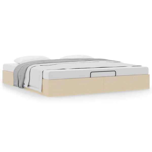 vidaXL Estrutura de cama otomana sem creme de colch&atilde;o 180x200cm tecido