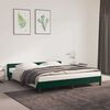 vidaXL Estrutura de cama sem colch&atilde;o 160x200 cm veludo verde-escuro
