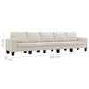 vidaXL Sof&aacute; de 5 lugares tecido cor creme