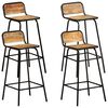 vidaXL Cadeiras de bar 4 pcs madeira de mangueira maci&ccedil;a