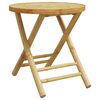 vidaXL Mesa de jardim dobr&aacute;vel &Oslash;45x45 cm bambu
