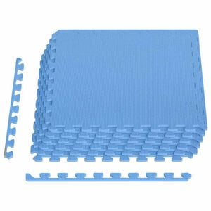 vidaXL Tapetes de ch&atilde;o 6 pcs 2,16 ㎡ espuma de EVA azul