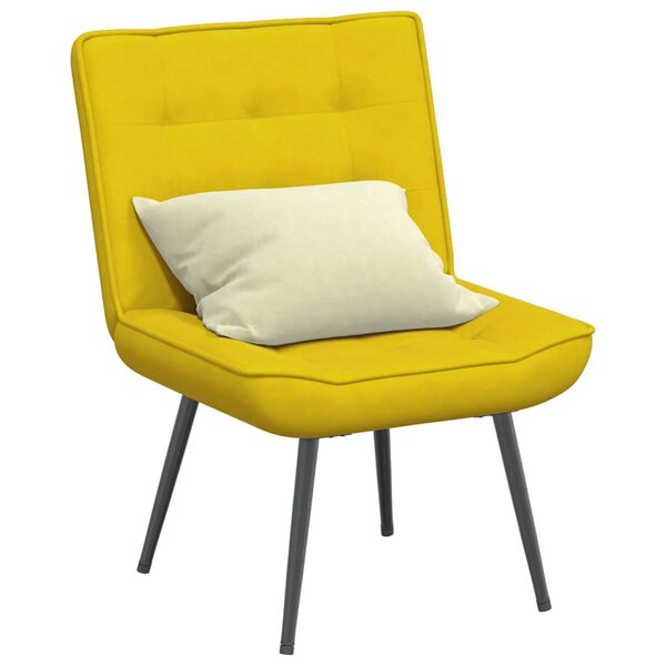 vidaXL Cadeira de relaxamento 64x74x84 cm veludo amarelo