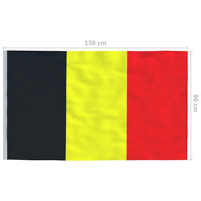 vidaXL Bandeira da Bélgica 90x150 cm