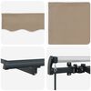vidaXL Toldo Retr&aacute;til Manual Bege 250 x 200 cm tecido