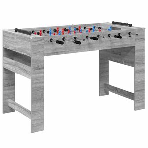 vidaXL Mesa de Pebolim Sonoma cinza 125 x 60,5 x 80 cm