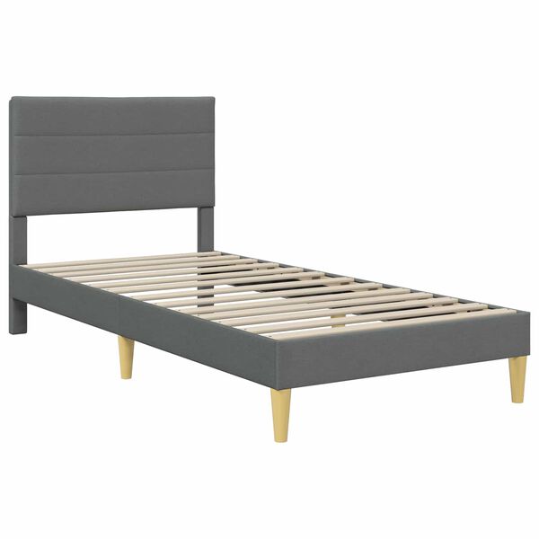 vidaXL Estrutura da Cama Cinza Escuro 80 x 200 cm Poli&eacute;ster