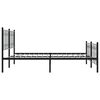 vidaXL Estrutura de cama com cabeceira e p&eacute;s 183x213 cm metal preto