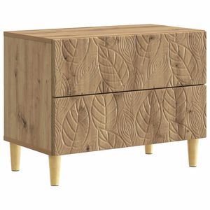 vidaXL Mesa-de-cabeceira Carvalho Arttisan 62 x 34,5 x 48 cm