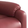 vidaXL Poltrona reclin. elevat&oacute;ria el&eacute;trica couro artif vermelho-tinto