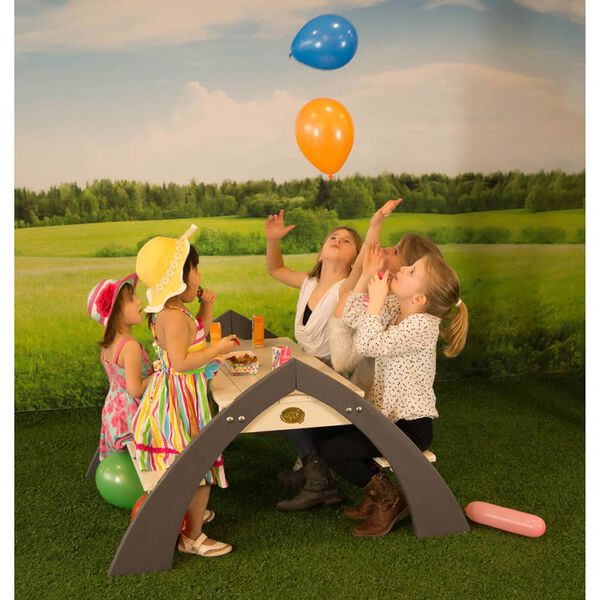 AXI Mesa de piquenique infantil Kylo cinzento e branco A031.021.00