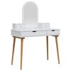 vidaXL Conjunto de Mesa de Vestir FAUSKE 4 unid. Branco