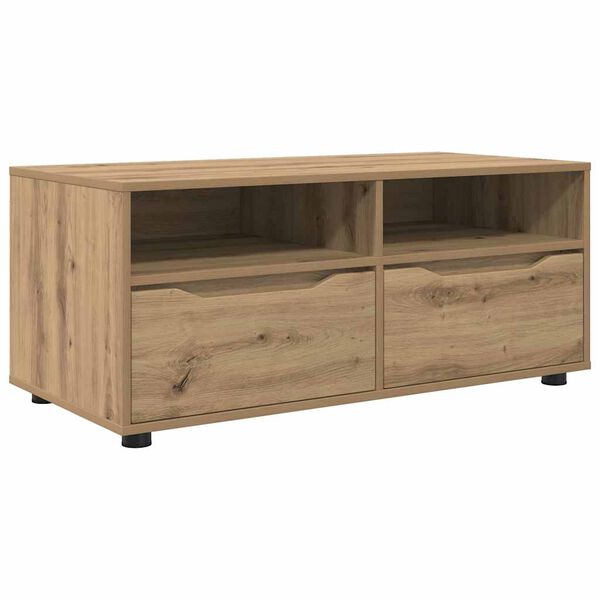 vidaXL Gabinete para TV com gaveta Carvalho Artesanal 100 x 48 x 43 cm