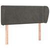 vidaXL Cabeceira de cama c/ abas veludo 93x23x78/88 cm cinzento-escuro