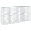 vidaXL Cesto gabi&atilde;o com cobertura 400x100x200 cm ferro galvanizado