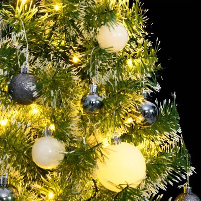 vidaXL Árvore de Natal artificial c/ 150 LEDs conj. bolas e neve 150cm