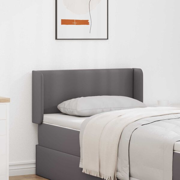 vidaXL Orelha de Cabeceira 2 pcs Cinzeto 40 x 16 x 5 cm