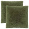 vidaXL Capa almofada 2 unid. HEERLEN Verde 60 x 60 cm Fleece PV