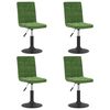 vidaXL Cadeiras de jantar girat&oacute;rias 4 pcs veludo verde-escuro
