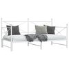 vidaXL Cama de dia com gavet&atilde;o sem colch&atilde;o 107x203 cm a&ccedil;o branco
