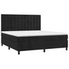 vidaXL Cama box spring c/ colch&atilde;o/LED 180x200 cm veludo preto