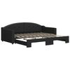 vidaXL Sof&aacute;-cama com gavet&atilde;o 90x190 cm tecido preto