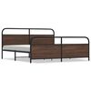 vidaXL Estrutura cama sem colch&atilde;o 183x213 cm metal carvalho castanho