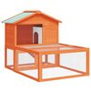 vidaXL Gaiola exterior para coelho madeira