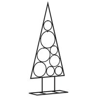 vidaXL Árvore de Natal para decoração 60 cm metal preto