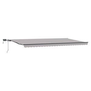 vidaXL Toldo retr&aacute;til Cinzento-claro 600 &times; 300 cm Tecido e Alum&iacute;nio