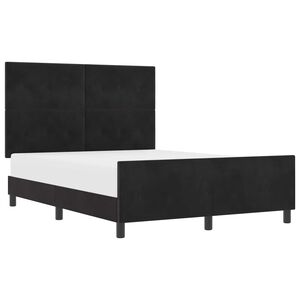 vidaXL Cama Box com cabeceira Preto 140 x 200 cm Veludo
