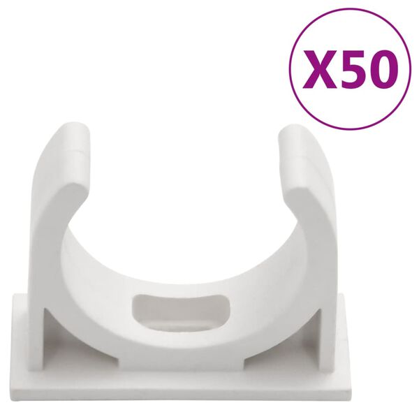 vidaXL Calhas para cabos com clipes &Oslash;30 mm 30 m PVC