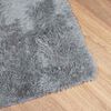 vidaXL Tapete shaggy de pelo alto NAVARRA 80x150 cm cinzento-claro
