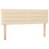 vidaXL Cabeceiras creme 144x5x78/88 cm tecido