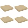 vidaXL Almofadas de Assento de 4 Pe&ccedil;as VUGHT 4 pcs 100% Poli&eacute;ster Bege