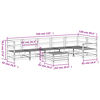 vidaXL 7 pcs conjunto sof&aacute;s jardim madeira de pinho impregnada