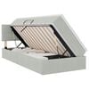 vidaXL Cama de Armazenamento LED com Colch&atilde;o Cinzento-claro