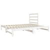 vidaXL Estrutura sof&aacute;-cama de puxar 2x(90x190) cm pinho maci&ccedil;o branco