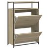 vidaXL Sapateira 75x34x112 cm derivados de madeira cor carvalho sonoma