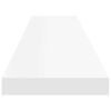 vidaXL Prateleiras de parede suspensas 4 pcs 120x23,5x3,8cm MDF branco