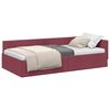 vidaXL Estrutura de Cama de Canto Vinho Vermelho 90 cm x 200 cm Veludo